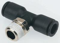 3198-12-13 Legris LF3000 Series Tee Threaded Adaptor, Push In 12 mm to Push In 12 mm, Threaded-to-Tube Connection Style