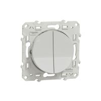 s525214 Schneider Electric White Rocker Switch, 2 Way, 1 Gang, Odace
