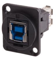 874-1190 RS PRO Straight, Panel Mount, Socket Type B to A 3.0 USB Connector