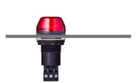 800512405 AUER Signal ISS Series Red Strobe Beacon, 24 V ac/dc, Panel Mount, LED Bulb, IP65