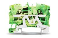 2004-1207 WAGO  TOPJOB S, 2004 Series Green/Yellow, 4mm², Single-Level, Push-In Cage Clamp Termination, ATEX, IECEx