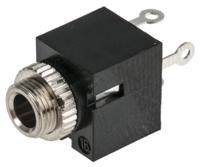 1502-03 Lumberg Jack Connector 3.5 mm Through Hole Mono Socket, 2Pole 1A