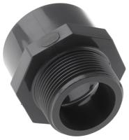 721910710 Georg Fischer Plastic Pipe Fitting, Straight Threaded Adapter, 50mm, R 1 1/2in to Cement 1-1/2in