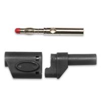 bu-3110410-0 Mueller Electric Black Male Banana Plug, 4 mm Connector, Solder Termination, 20A