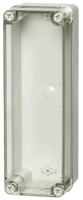 pc-f-85-t-enclosure Fibox Grey Polycarbonate Enclosure, IP66, IP67, IK08, Transparent Lid, 230 x 80 x 85mm