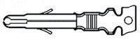 350706-1 TE Connectivity Universal MATE-N-LOK Series Male Crimp Terminal, 24AWG Min, 18AWG Max