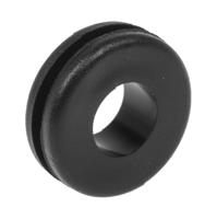 543-204 RS PRO Black PVC 9.5mm Cable Grommet for Maximum of 6.4mm Cable Dia.