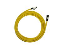 cr803bb1jn Decelect, 1m Cat8, Yellow RJ45 to RJ45, Copper Braid, Terminated