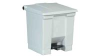 fg614300wht Rubbermaid Commercial Products Legacy Step-On 30L White Pedal Plastic Waste Bin