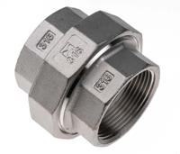 499-3697 RS PRO Stainless Steel Pipe Fitting, Straight Decagon Union, Female G 1-1/2in x Female G 1-1/2in