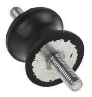 162-3235 RS PRO M6 Anti Vibration Mount, Male to Male Bobbin with 22kg Compression Load