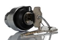 238-3928 RS PRO 2-position Key Switch Head, Maintained, 22.5mm Cutout