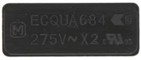 ecquaaf684ka Panasonic ECQUA Polypropylene Film Capacitor, 275V ac, ±10%, 680nF, Through Hole