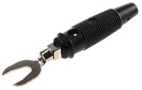 930584100 Hirschmann Test & Measurement Black Male Test Terminal, 4 mm Connector, Screw Termination, 30A, 30 V ac, 60V dc, Nickel