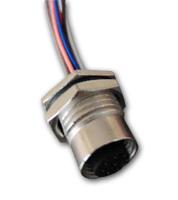 m12a-08pffs-sf8c30 Amphenol Industrial Circular Connector, 8 Contacts, Rear, M12 Connector, Socket, Female, IP68, IP69K, M Series