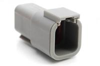 atm04-6p Amphenol Industrial, ATM Automotive Connector Socket Grey Cable Mount 6 Way, Crimp Termination ATM04-6P