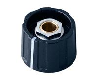 a2623060 OKW 23mm Black Potentiometer Knob for 6mm Shaft Round Shaft, A2623060