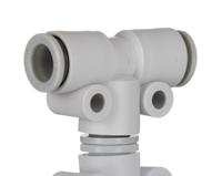 kq2t06-00a SMC KQ2 Pneumatic Tee Tube-to-Tube Adapter, Push In 6 mm x Push In 6 mm x Push In 6 mm