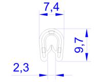 175-2568 RS PRO Black EPDM Edge Protection, 20m