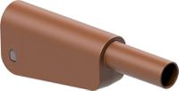 662023-27 Staubli Brown Plug Test Plug, Solder Termination, 32A, 1kV, Gold Plating