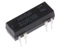 d32a5100 Celduc Plug In Reed Relay, 12V dc Coil, DPST, 100V dc Max, 500Ω