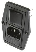bvb01z000010 Bulgin C14 Panel Mount IEC Connector Male, 10A, 250 V, Fuse Size 5 x 20mm