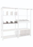 btl4sepabasse2040 Manorga RAL 7040 4 Shelf Storage Rack System Shelving System, 200mm, 3000kg Load