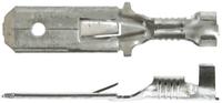 160887-4 TE Connectivity FASTIN-FASTON .110 Uninsulated Male Spade Connector, Tab, 2.79 x 0.79mm Tab Size, 0.5mm² to 1.5mm²