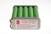 777-0419 RS PRO 24V NiMH Rechargeable Battery Pack, 2Ah - Pack of 1