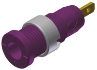 975455709 Hirschmann Test & Measurement Violet Female Banana Socket, 2mm Connector, Tab Termination, 10A, 1000V ac/dc, Gold