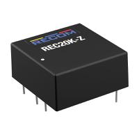 rec20k-2409sz Recom REC20K Series DC-DC Converter, 9V dc/ 2.222A Output, 9-36 V dc Input, 20W, Through Hole, +105°C Max Temp -40°C