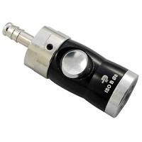 24kptf08apx Legris Anodised Aluminium, Nickel Plated Brass Female Pneumatic Quick Connect Coupling, M8 Hose Barb