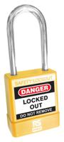 180-6817 RS PRO Yellow 1-Lock ABS, Steel Safety Lockout Padlocks, 5mm Shackle, 46mm Attachment