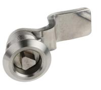 341-0163 Steinbach & Vollman Stainless Steel Triangular Lock, 32mm Panel-to-Tongue, 20.2 x 22.2mm Cutout, Key Unlock