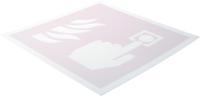 813-4625 Plastic Fire Safety Sign,  With Pictogram Only Text