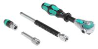 05004019001 Wera 28-Piece Imperial 1/4 in Standard Socket/Bit Set with Ratchet, 6 point; Hex Bit; Phillips Bit; Pozidriv Bit; Torx
