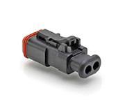 at06-2s-sr01blk Amphenol Industrial, AT Automotive Connector Plug Black Cable Mount 2 Way, Crimp Termination AT06-2S-SR01BLK