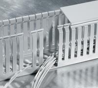 183-12550 HellermannTyton HTWD-HF Grey Wiring Duct, W25 mm x, L2m, Acrylonitrile Butadiene Styrene