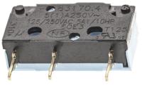 83-170-408 Crouzet Plunger Micro Switch, Solder Terminal, 5 A @ 250 V ac, SPDT