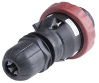 2193236 Scame IP66 Red Cable Mount 3P + E Power Connector Plug ATEX, IECEx, Rated At 32A, 380 → 415 V