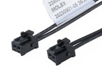 2240891024 Molex 2 Way Female Crimped Terminal to 2 Way Female Crimped Terminal Wire to Board Cable Assembly, 600mm