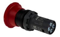 1sfa619550r1051-ce4t-10r-02 ABB CE4T Series Twist Release Emergency Stop Push Button, Panel Mount, 22.5mm Cutout, 2NC, IP66, IP67, IP69K