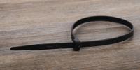 811-1509 RS PRO Cable Tie, 380mm x 7.6 mm, Black Nylon, Pk-100