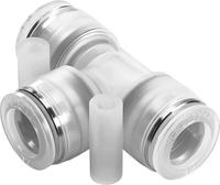 npqp-t-q4-e-fd-p10 Festo Tee Tube-to-Tube Adaptor Push In 4 mm, Push In 4 mm to Push In 4 mm, Tube-to-Tube Connection Style, 133110