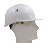 0011 AUBOUEIX BRENNUS White Helmet & Hard Hat, AdjustableVentilated