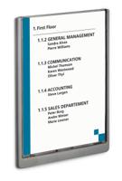 486737 Durable Graphite A4 Smooth and rigid Doorplate, 327mm Height, 233mm Width