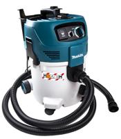 vc3012m-2 Makita VC3012M Floor Vacuum Cleaner Dust Extractor for Wet/Dry Areas, 7.5m Cable, 240V ac, UK Plug