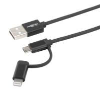 1700-0136 Ansmann , Male USB A to Lightning, Micro USB B, USB C, 480Mbps, 1.2m