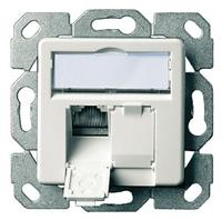 j00020a0500 Telegartner Telegartner Data Series, Angled Cat6a 2 Way RJ11, RJ12, RJ45 Outlet,With Shielded Shield Type
