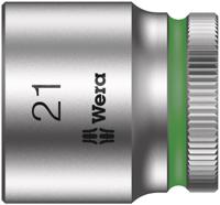 05003566001 Wera 3/8 in Drive 21mm Standard Socket, 6 point, 30 mm Overall Length